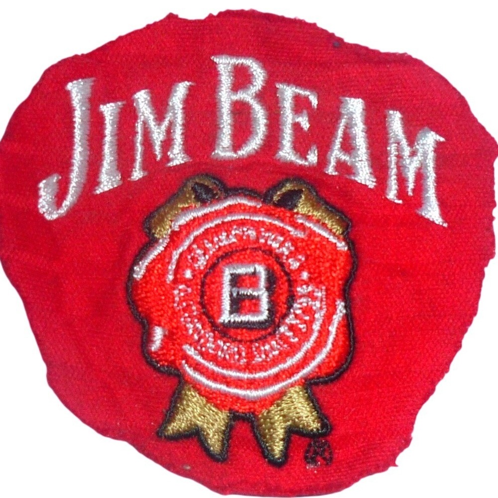 Jim Beam Embroidered Patch Unisex OS Red Good Vintage Bourbon Whiskey‎ Logo Seal